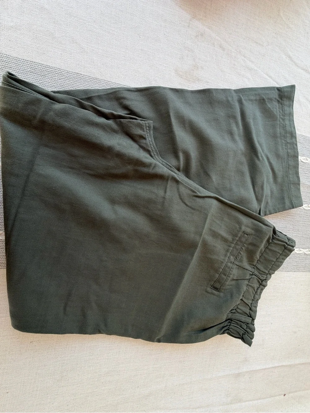 NEW women GAP Olive Elastic Waist Pants side pocket comfy light soft easy wear - Picture 7 of 7